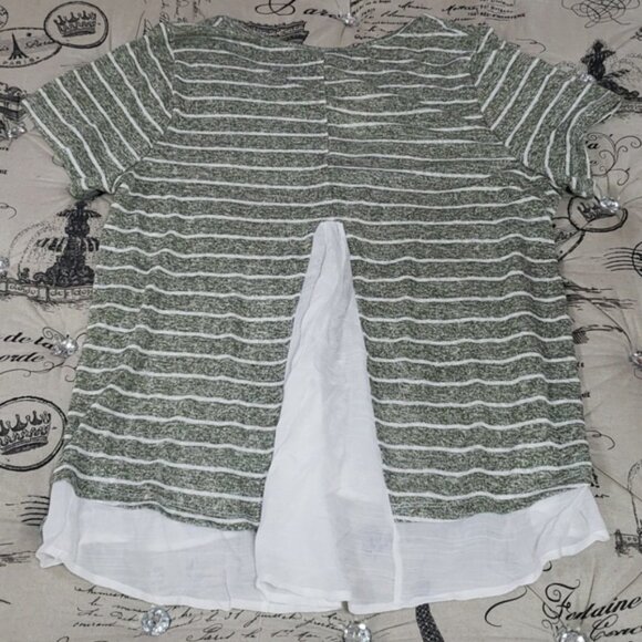 Bobeau Caty Slub Knit Mixed Media T-Shirt - Picture 3 of 5